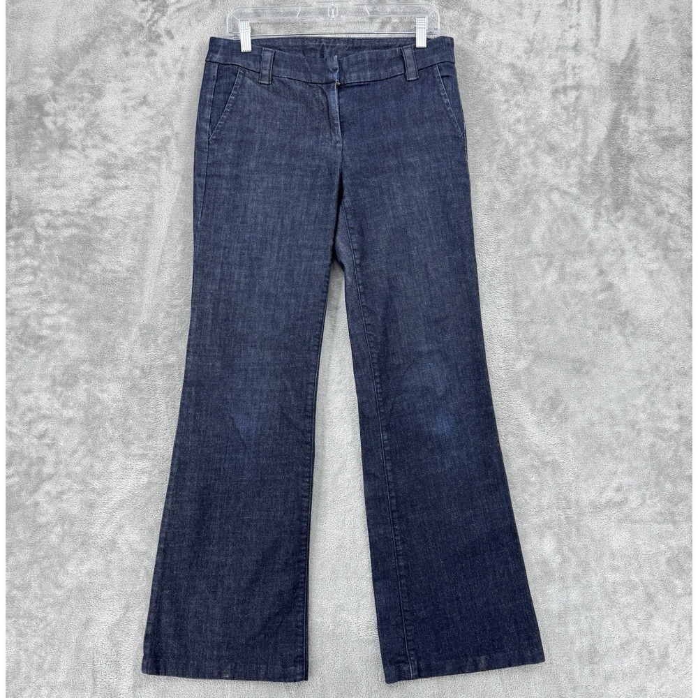 Vintage J Crew Jeans Womens 6 Tall Flare Leg Dark Wash Stretch Denim Trouser